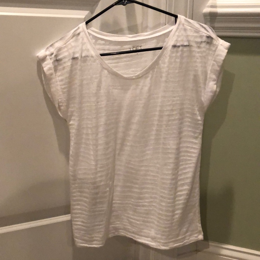 White LOFT tee xs